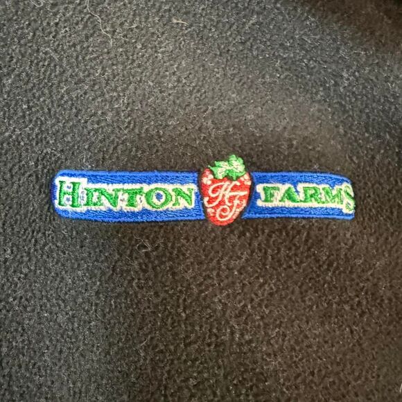The North Face Sz L Men’s Black Fleece Jacket with Hinton Farms Patch - Picture 3 of 7